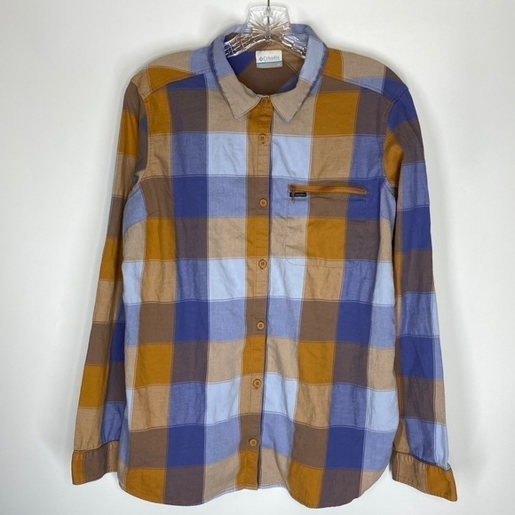 Columbia Tops - Columbia Women's Anytime Casual™ Stretch Blue Button Up Shirt 1804361 XL